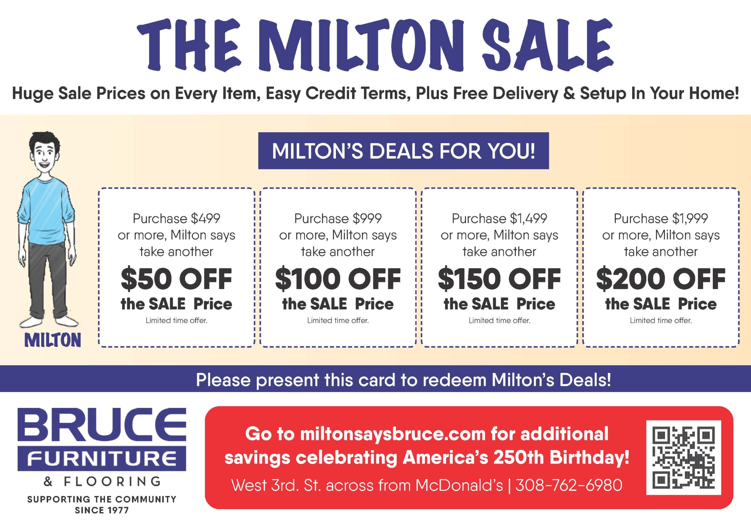 The Milton Sale - Bruce Furniture